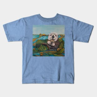 Sea otter cuddle Kids T-Shirt